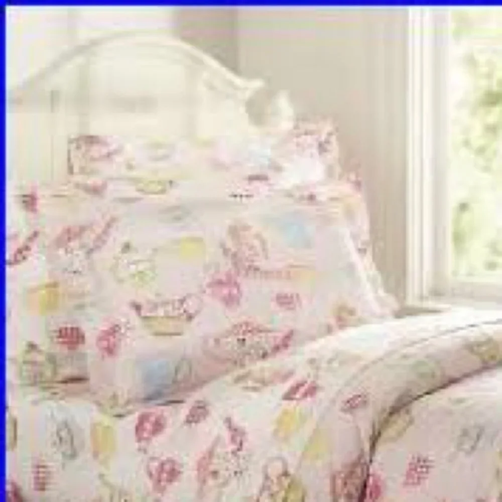 Pottery Barn Kids Pink Julianna Girls Pink Cotton Duvet Twin NIP